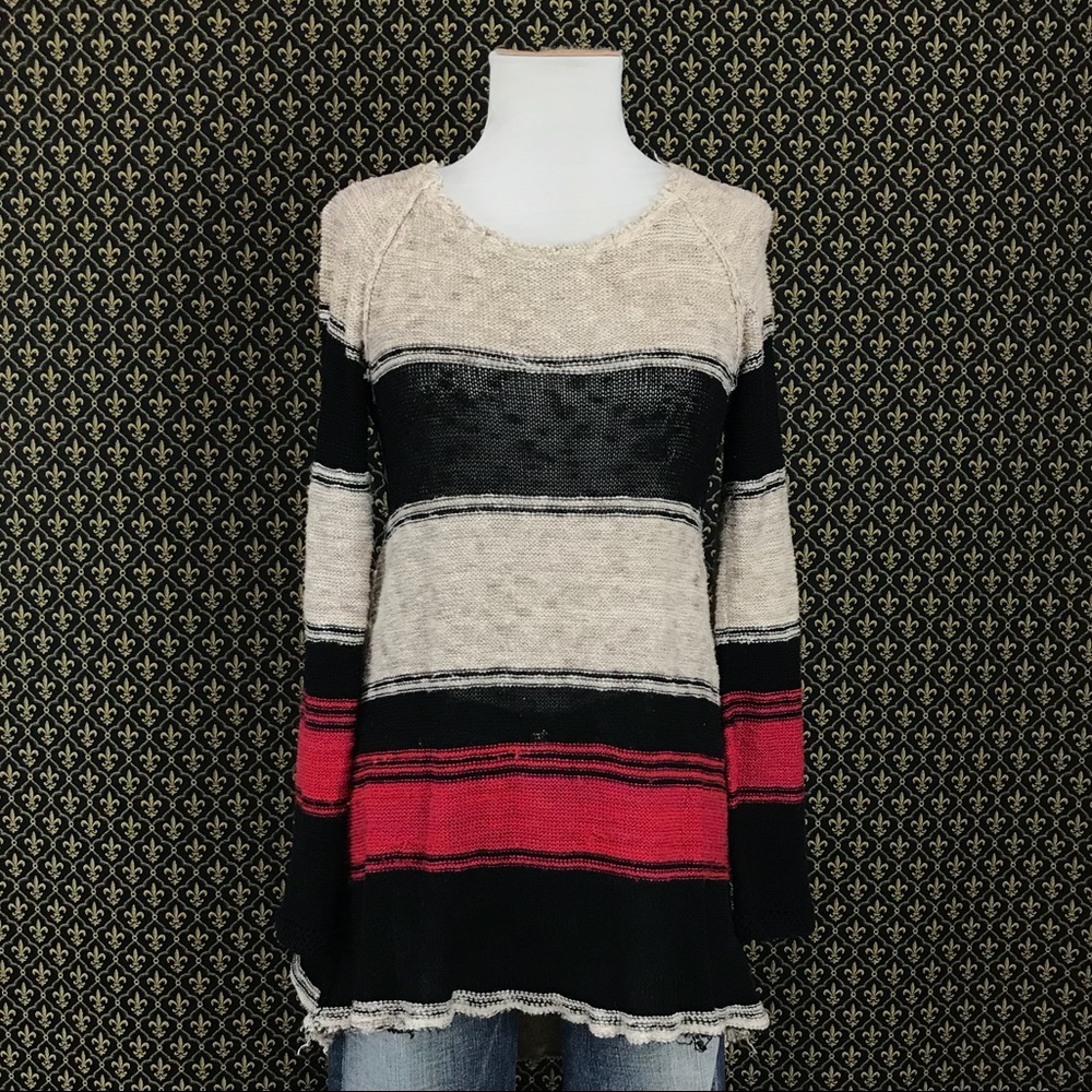 Free People Chevron Stripe Sweater Tunic